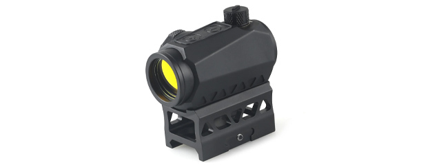 Lancer Tactical Enclosed Red Dot Sight R5B 1x Magnification Scope - (Yellow Glass/Black)