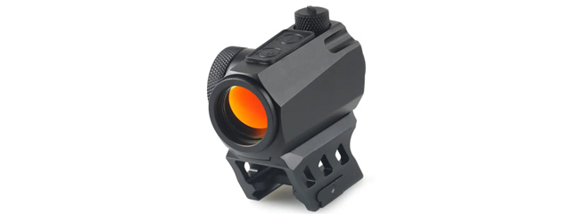 Lancer Tactical Enclosed Red Dot Sight R5A 1x Magnification Scope - (Red Glass/Black)