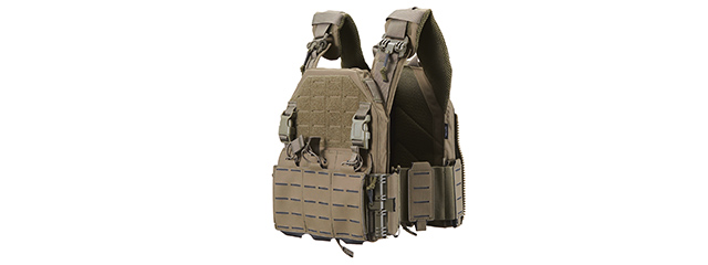 Lancer Tactical 2018 Front/Back Pro Plate Carrier - (Ranger Green)