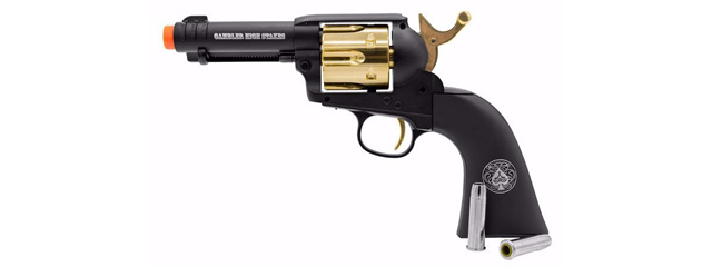 Umarex Legends Gambler High Stakes Limited Edition CO2 Powered Airsoft Single Action Revolver - (Black/Gold)