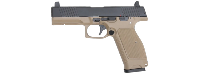 Kizuna Works MKW Full Sized Gas Blowback Airsoft Pistol - (Tan/Black)