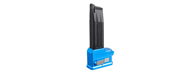 Lancer Tactical HPA AEG M4 Magazine Adaptor For TM HICAPA Airsoft Pistols - (Blue)