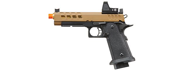 Lancer Tactical Heracles Hi-Capa Gas Blowback Airsoft Pistol - (Tan/Black w/ Reflex Dot)