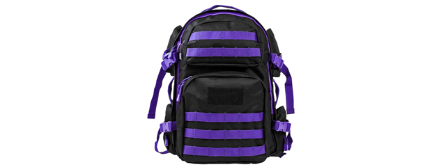 NcStar Tactical Combat Backpack - (Purple/Black Trim)