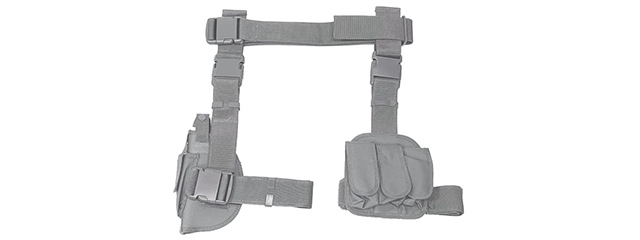 NcStar Vism Drop Leg Holster & Mag Pouch - (Light Gray)