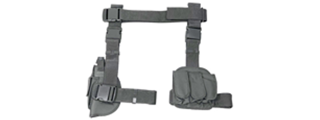 NcStar Vism Drop Leg Holster & Mag Pouch - (Urban Gray)