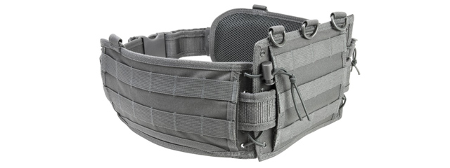 NcStar Low-Profile MOLLE Battle Belt w/ QD Combat Belt - (Urban Gray)