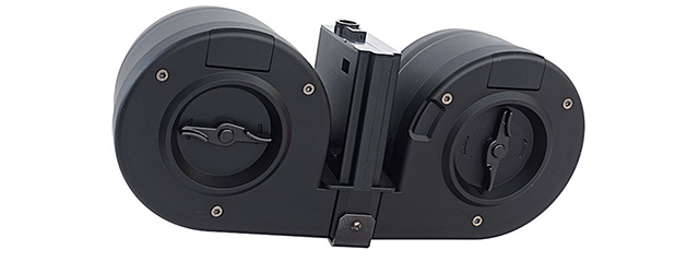 Tokyo Marui 1200 Round M4 AEG Twin Drum Magazine - (Black)