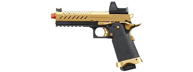 Vorsk Hi-Capa 5.1 GBB Pistol w/ Red Dot Sight - (Black/Gold)