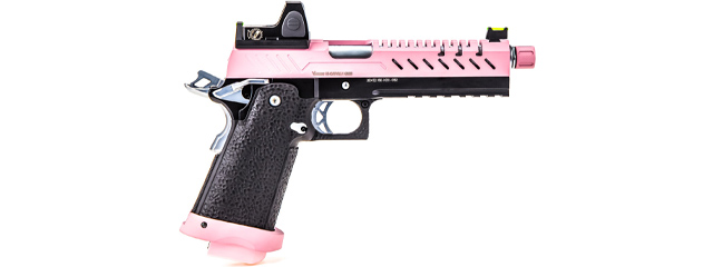 Vorsk Hi-Capa 5.1 GBB Pistol w/ Red Dot Sight - (Black/Pink)