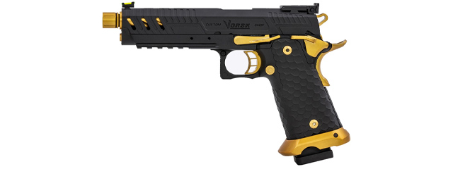 Vorsk Hi-Capa CS Vengeance 5.1 GBB Pistol - (Black/Gold) - Click Image to Close