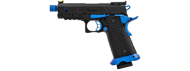 Vorsk Hi-Capa CS Vengeance 3.8 Compact GBB Pistol - (Black/Blue)