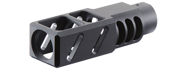 ITP SAIGA-12 / AK Style SBS Airsoft Compensator For M24 CW Adapter Type - (Black)