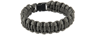 CA-5026 8" PARACORD BRACELET W/ SMALL BUCKLE (GRAY)