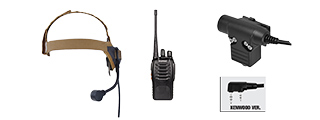 ZSELEX TASC1 HEADSET & ZU94 PTT W/ BAOFENG 888S RADIO SET - DE