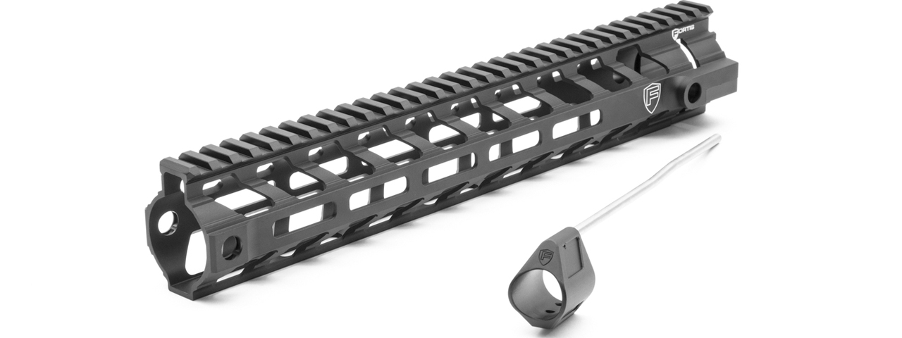 PTS Fortis Rev II 12" M-LOK Free Float Rail System (Color: Black)