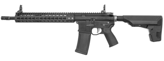 PTS Mega Arms MKM AR15 Gas Blowback Airsoft Rifle w/ 12" Keymod Handguard (Color: Black)