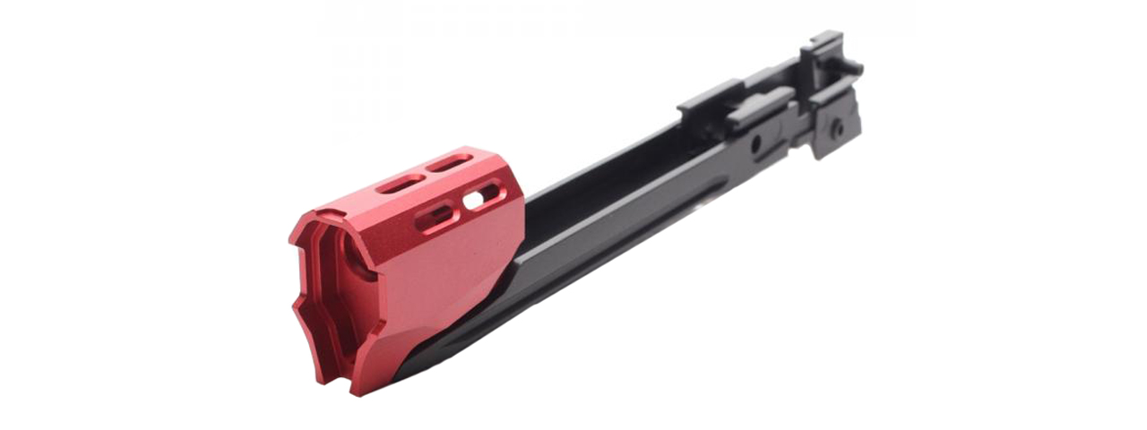 Laylax Hi-Capa Custom Lower Frame "R" Edge 5.1 & Compensator Set (Color: Crimson Red)