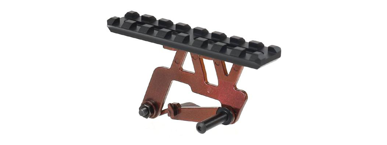 Laylax Aluminum Zanshin Scope Mount Base for Tokyo Marui Hi-Capa 5.1 & 4.3 Series GBB Pistols (Color: Kurenai Red)