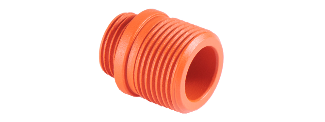 Lancer Tactical 13mm to 14mm Metal Thread Adapter (Color: Orange)