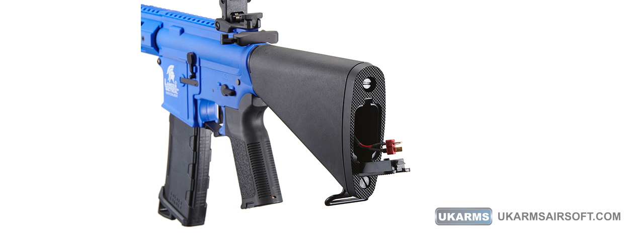 Lancer Tactical Gen 3 Hellion 7" M-LOK Airsoft AEG Rifle w/ Stubby Stock (Color: Blue)