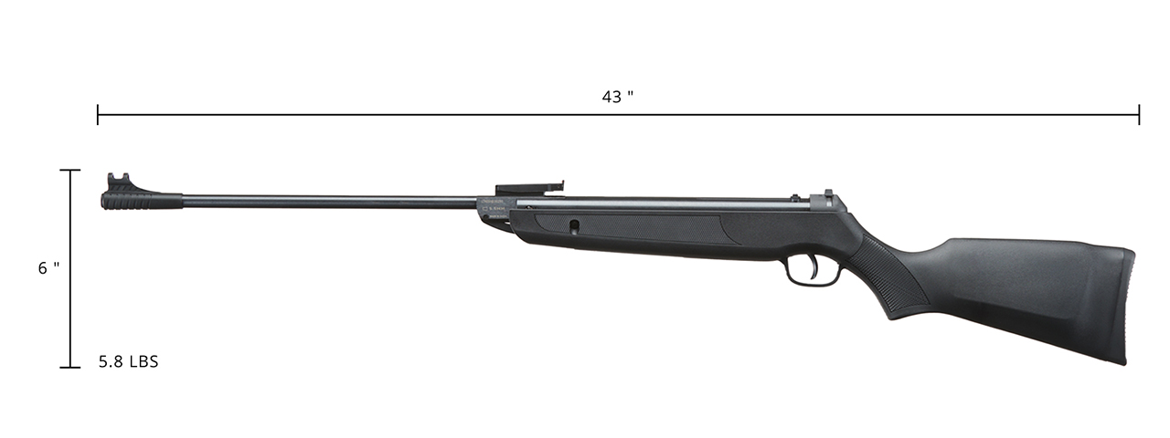 Lancer Air .22 Caliber Pellet Break Barrel Air Rifle (Color: Black)