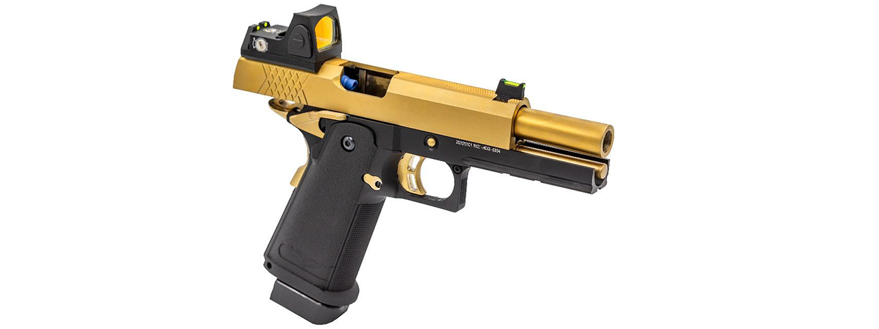 Raven Airsoft 4.3 Hi Capa + Micro Red Dot - Black & Gold