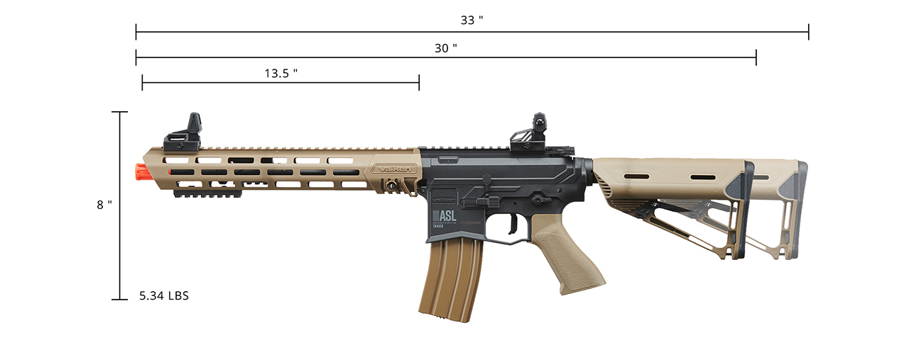 Valken ASL Tango Series AEG Airsoft Gun (Black & Tan)