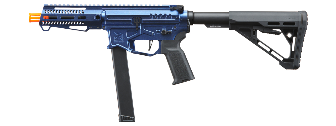 Zion Arms R&D Precision Licensed PW9 Mod 1 Airsoft Rifle with Delta Stock (Cerakote Color: Cobalt Blue)