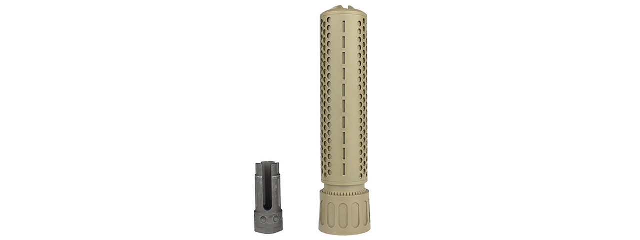 ACW-205-TAtlas Custom Works KAC QDC Mock Suppressor with Flash Hider (Color: Tan)