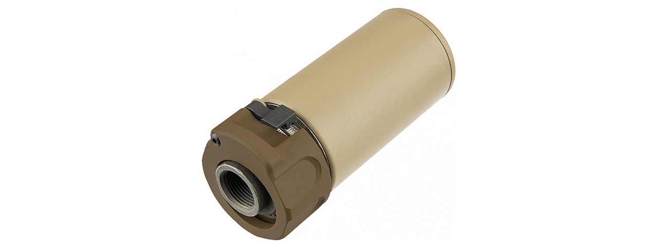 ATLAS CUSTOM WORKS FULL METAL SOCOM QD BARREL EXTENSION W/ FLASH HIDER [MINI] (TAN)