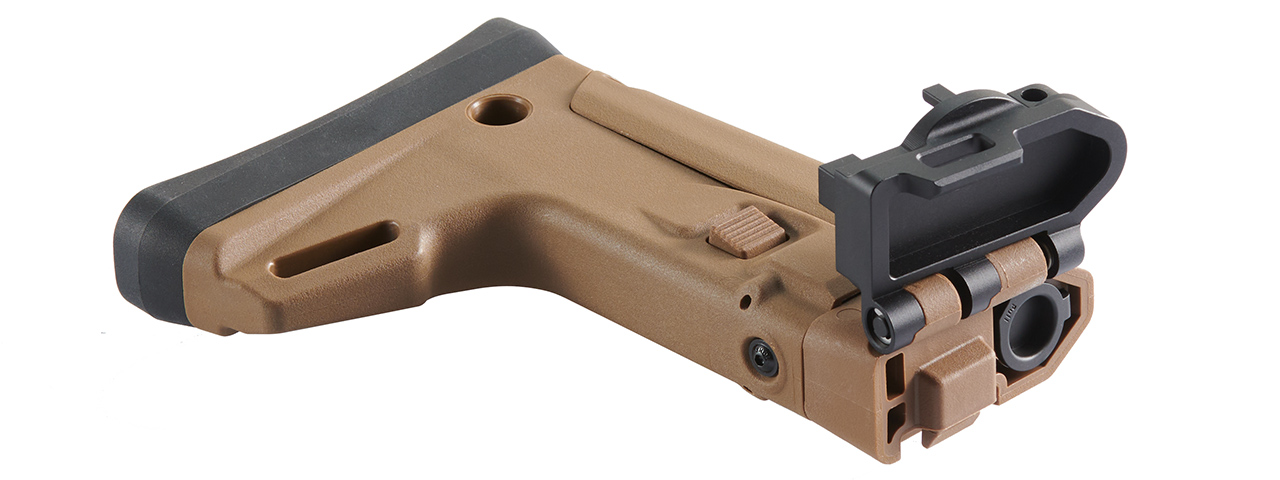 Atlas Custom Works ACR Style Retractable Stock For CYMA MP5K Airsoft Series - (Tan)