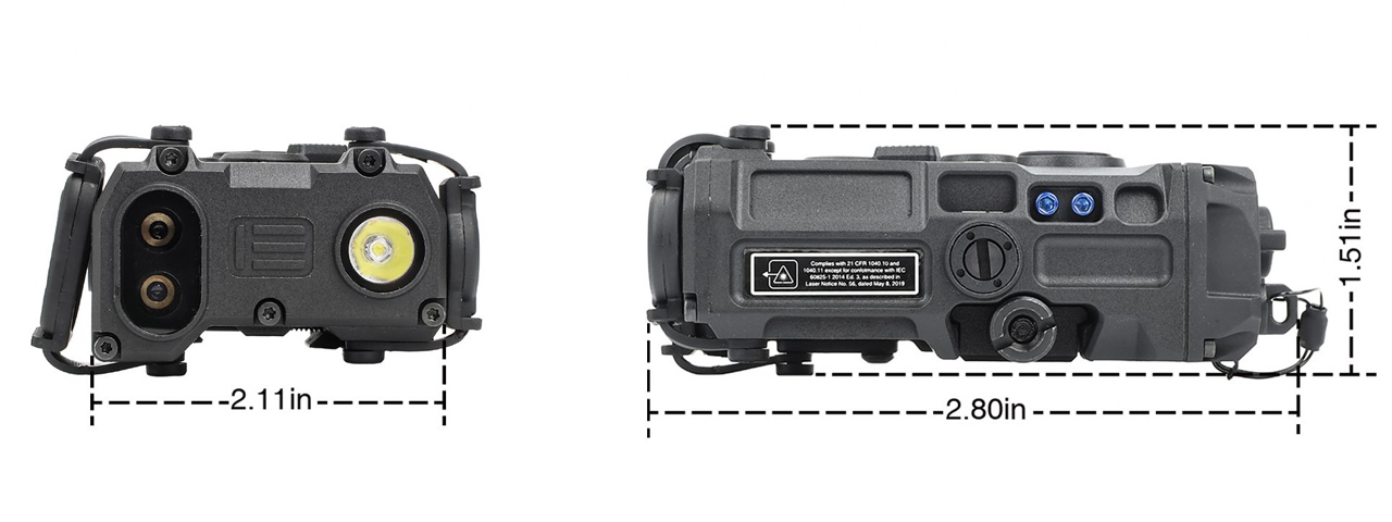 Atlas Custom Works ET OGL Laser Red / IR & Light Plastic - (Black)