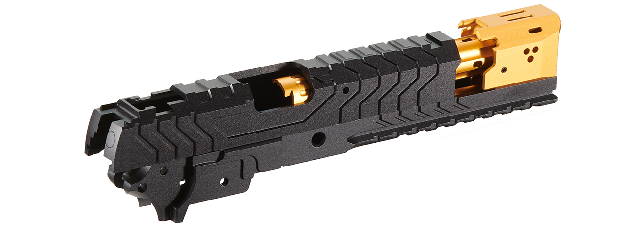 Atlas Custom Works CNC Aluminum Matrix Kit for Marui Hi-Capa GBB Airsoft Pistols - (Black/Gold)