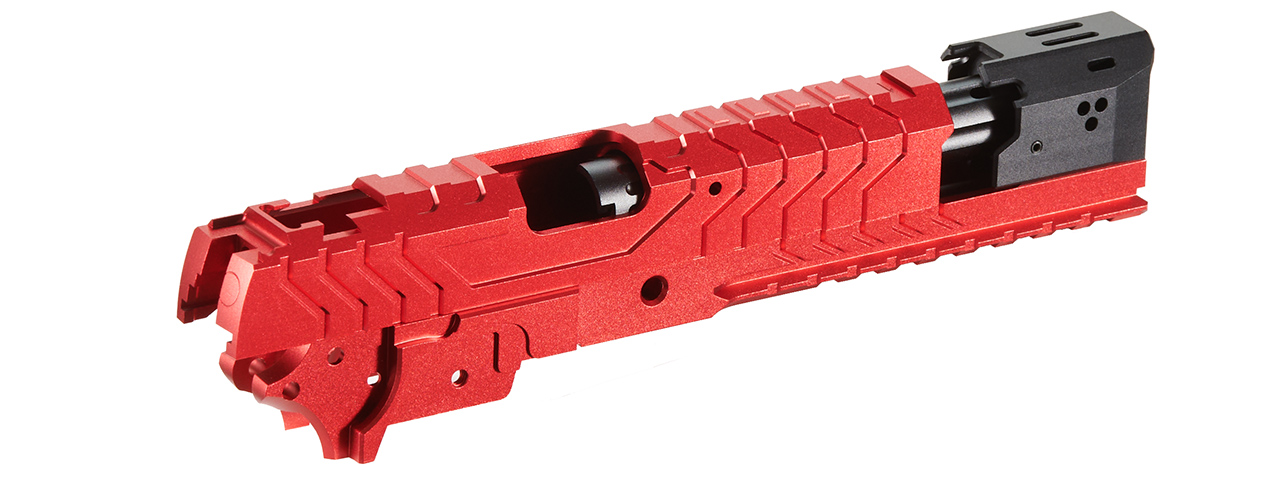 Atlas Custom Works CNC Aluminum Matrix Kit for Marui Hi-Capa GBB Airsoft Pistols - (Red/Black)