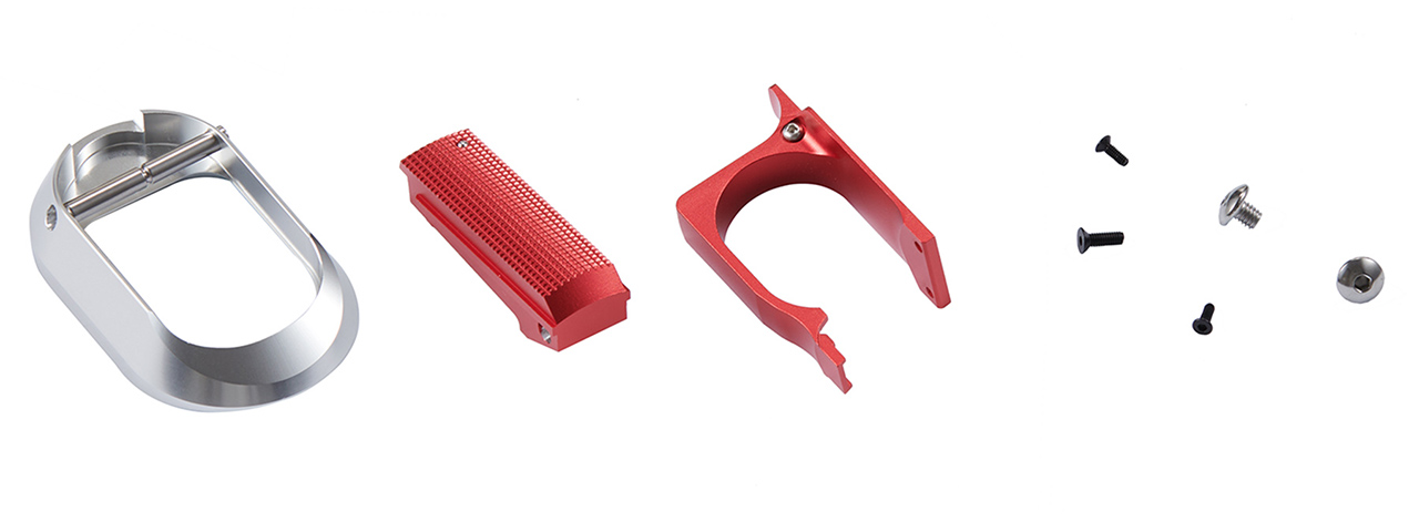 Atlas Custom Works CNC Aluminum Type 6 Grip for TM Marui Hi-Capa GBB Airsoft Pistols - (Red)