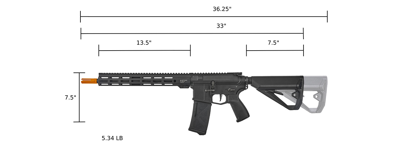 ARCTURUS Sword MOD1 Carbine 13.5" AEG LITE FE - (Black)