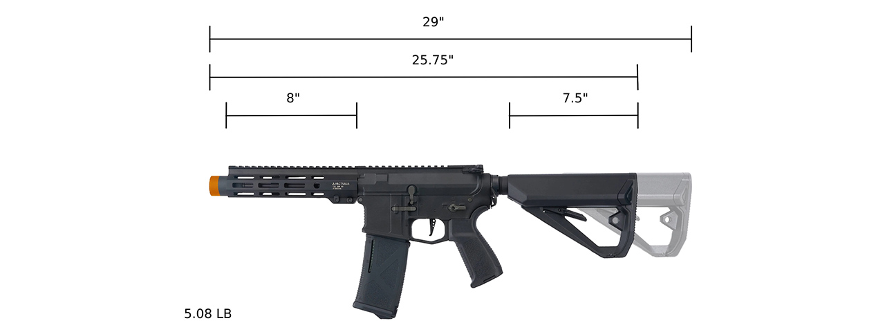 ARCTURUS Sword MOD1 SBR 8" AEG LITE FE - (Black)