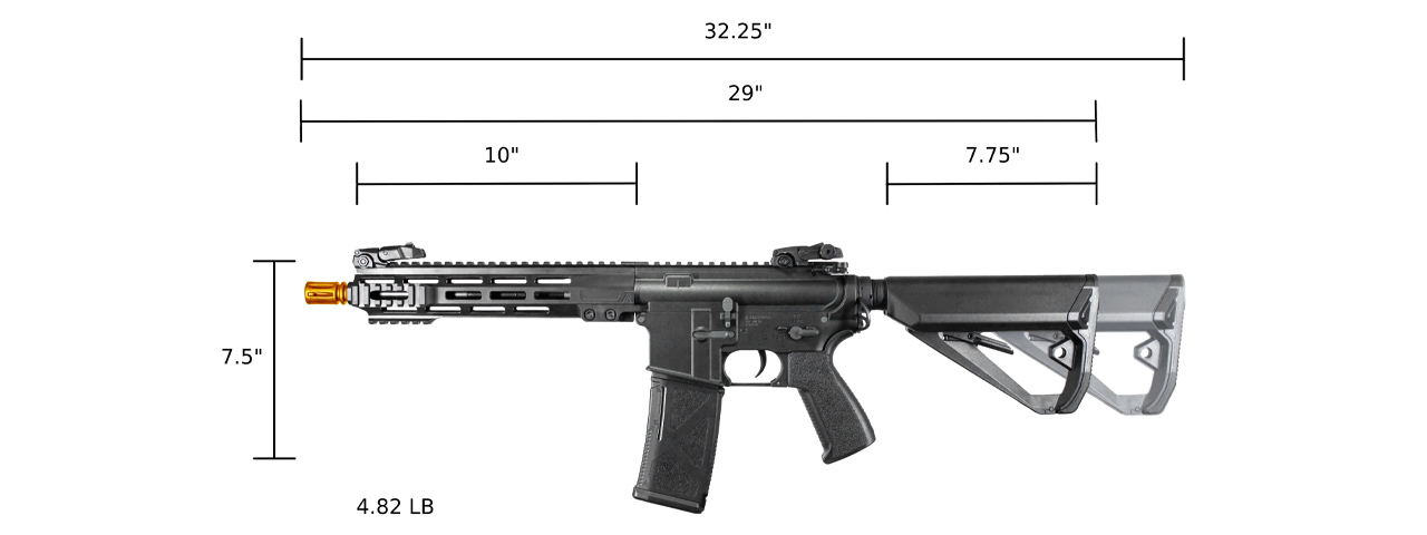 Arcturus Tactical LWT MK-I CQB 10" AEG Sport Rifle Starter Pack - (Black)