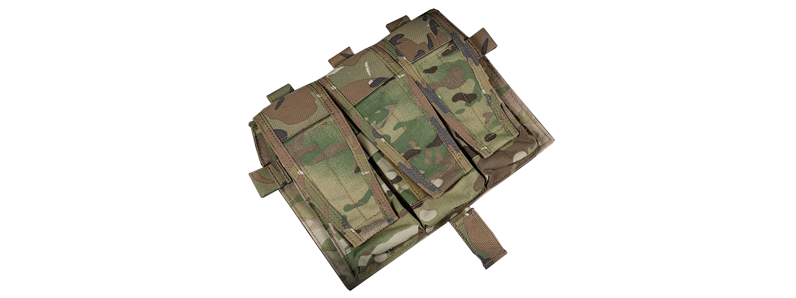 Tactical M4 Flapped Triple Magazine Pouch - (Camo)