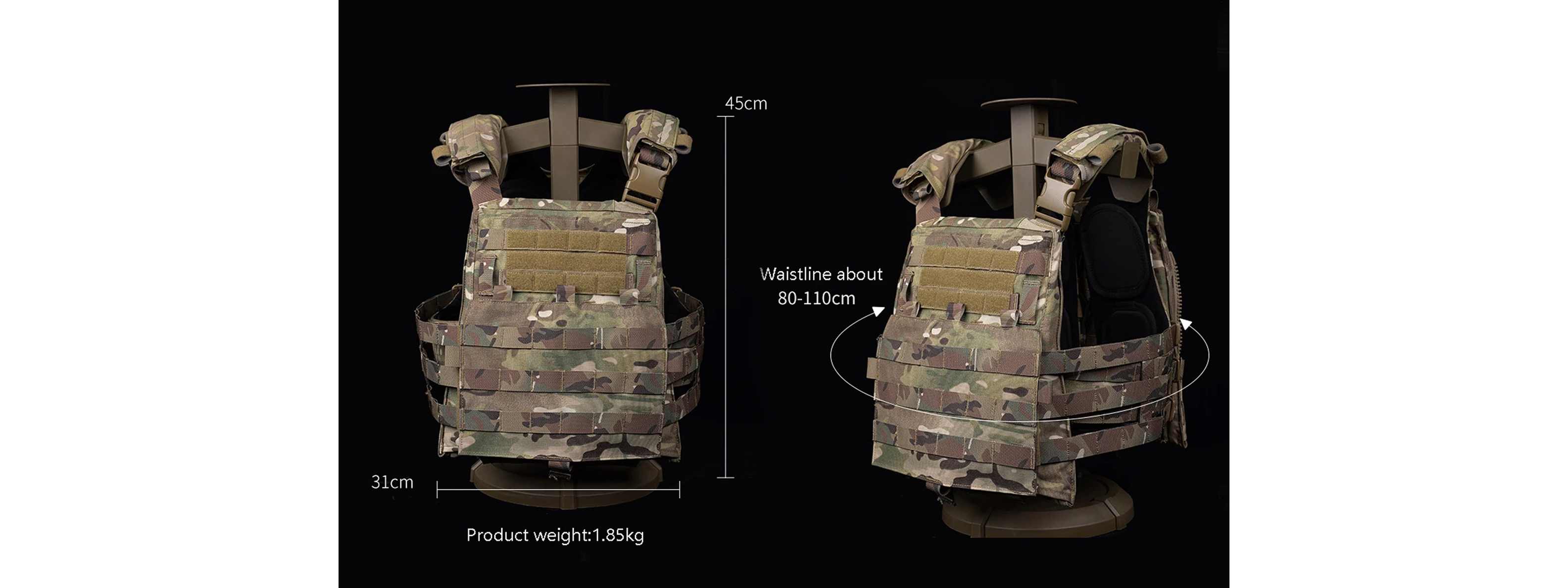 Multi Functional Molle Tactical Vest - (Camo)