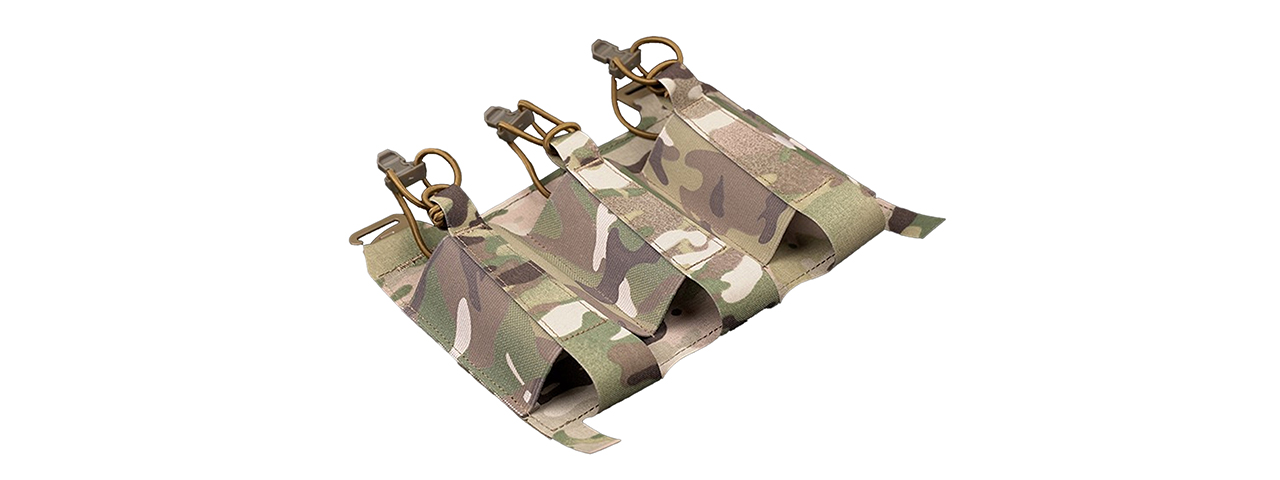 Triple Elastic Mag Pouch For Tactical Vests - (Camo)