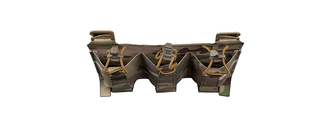 Triple Elastic Mag Pouch For Tactical Vests - (Camo)