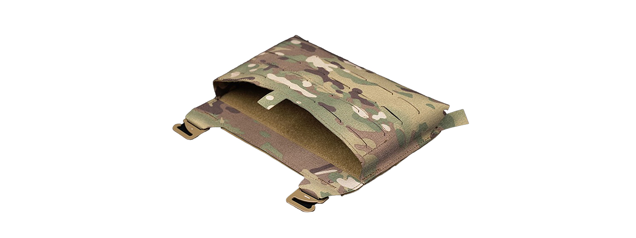 Tactical Vest Front Plate With Built In Magazine Pouch - (Camo)