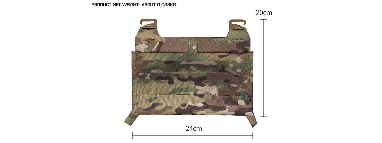 Tactical Vest Front Plate With Built In Magazine Pouch - (Camo)