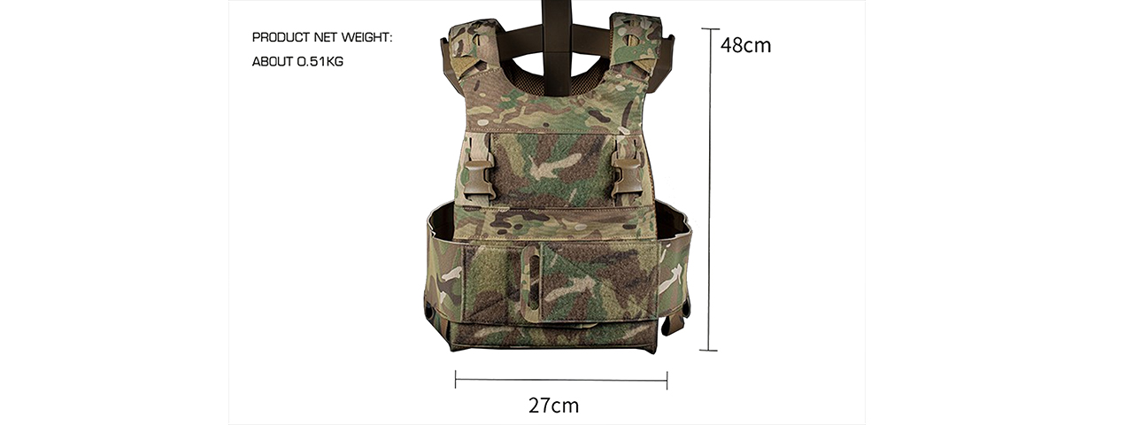 Minimalistic Multi-Mission Plate Carrier Vest - (Camo)