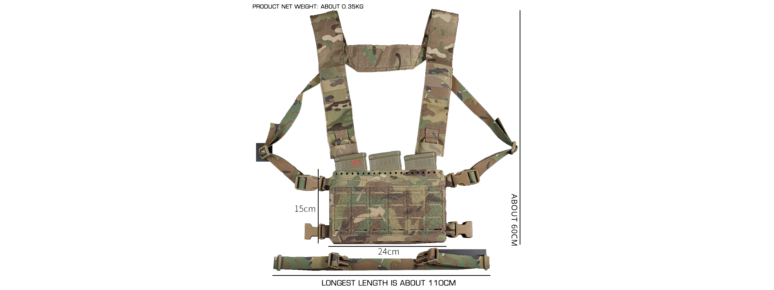 M4 Triple Magazine Elastic Plate - (Camo)