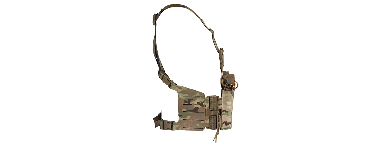 Tactical Molle Chest Rig Vest w/ 5.56 Magazine Front Panel - (Camo)