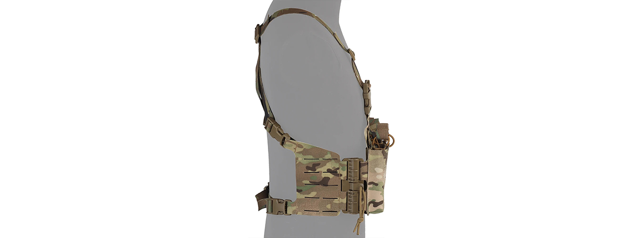 Tactical Molle Chest Rig Vest w/ 5.56 Magazine Front Panel - (Camo)