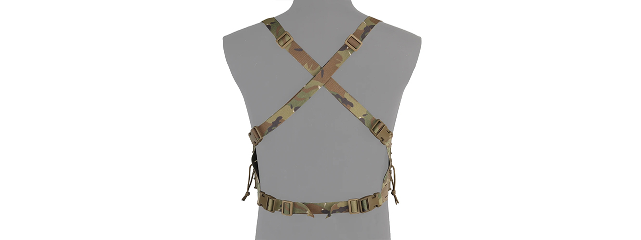 Tactical Molle Chest Rig Vest w/ 5.56 Magazine Front Panel - (Camo)